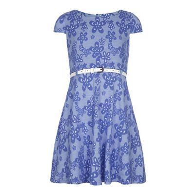 Yumi Girl Blue Floral Print Day Dress